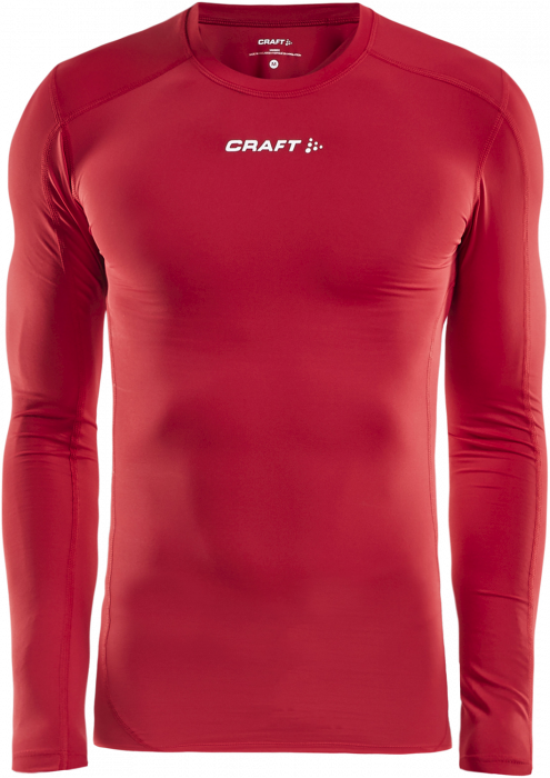 Craft - Pro Control Compression Long Sleeve - Rojo & blanco